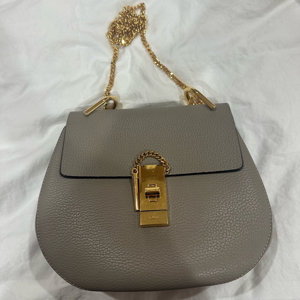 Chloe Gray Designer Shoulder Bag